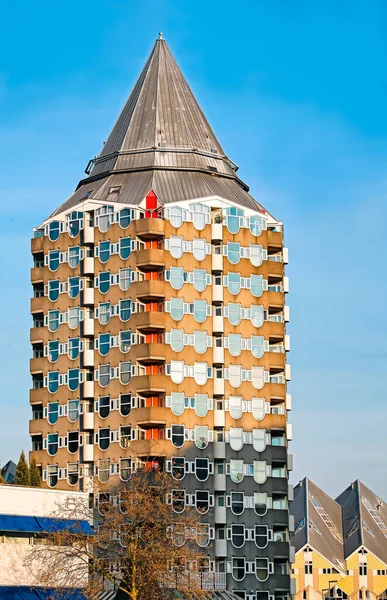 Rotterdam Netherlands April 2014 Pencil Building Called Blaaktoren City Rotterdam — Stock Photo, Image