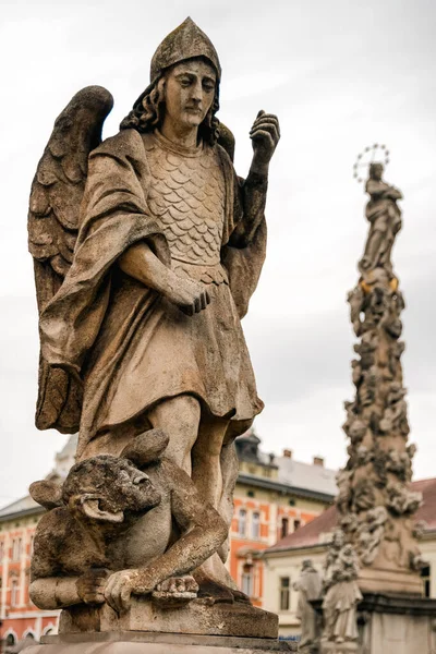 Barocke Gedenksäule Immaculata Der Stadt Kosice Der Slowakei — Stockfoto