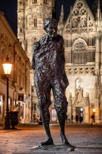 Julius Jakoby Staty Framför Saint Elizabeths Katedral Staden Kosice Slovakien — Stockfoto