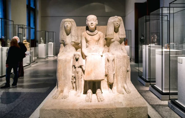 Berlim Alemanha Abril 2017 Grupo Familiar Ptahmai Museu Egípcio Berlim — Fotografia de Stock