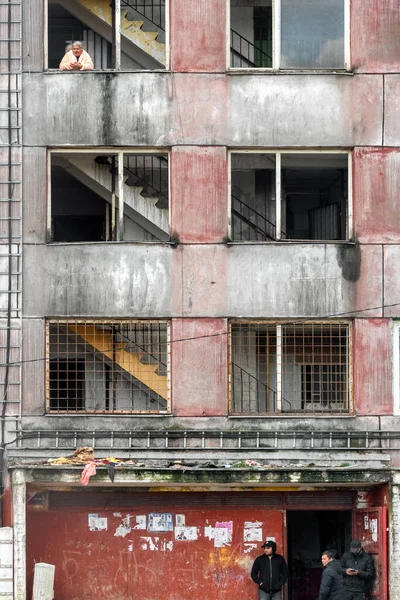 Кошице Словакия Марта 2023 Года Поселение Луник Разрушенным Многоквартирным Домом — стоковое фото