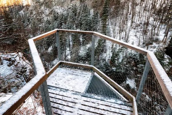 Veduta Sulla Valle Kvacianska Slovacchia Durante Stagione Invernale — Foto Stock