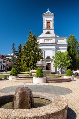 Poprad, Sovakya - 15 Mayıs 2024: Slovakya Kasaba Merkezi