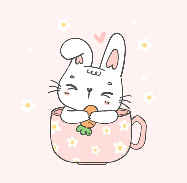 泡ミルクティーカップ 泡茶猫 愛らしい漫画動物の人形手描きでかわいい面白いカリコ子猫猫 — ストックベクタ