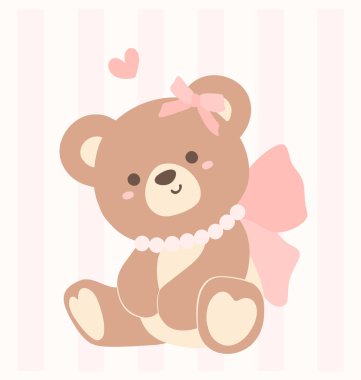 Şirin Coquette oyuncak ayısı Pembe kurdeleli tapılası resimli