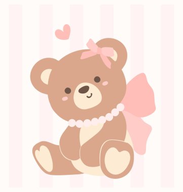 Şirin Coquette oyuncak ayısı Pembe kurdeleli tapılası resimli