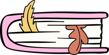 Moda Sonbaharı Kapalı Kitap Çizimi Retro Pastel Tasarımı