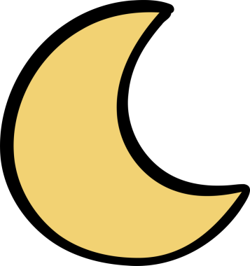 Pastel Cadılar Bayramı Hilal Ay Retro Moda Doodle Tasarımı