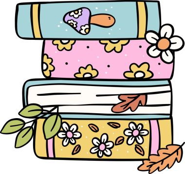 Moda Sonbaharı Kitap Yığını Çizim Retro Pastel Tasarımı