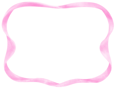 Coquette Parlak Pembe Kurdela Çerçevesi Suluboya