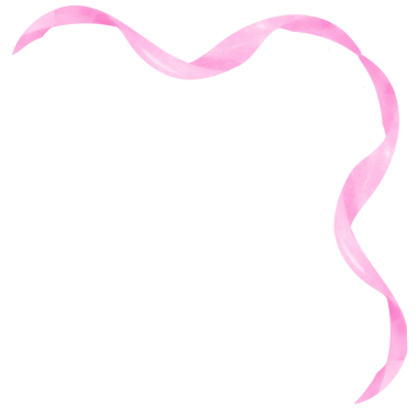 Coquette Pembe Kurdele Sancak Çerçevesi Suluboya