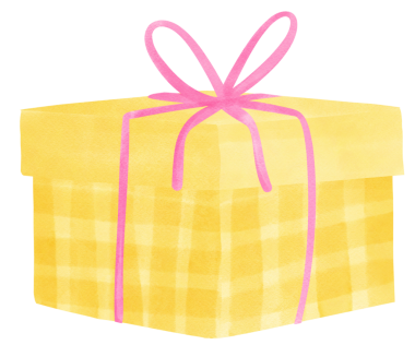 Sarı Coquette Noel hediyesi. Suluboya.