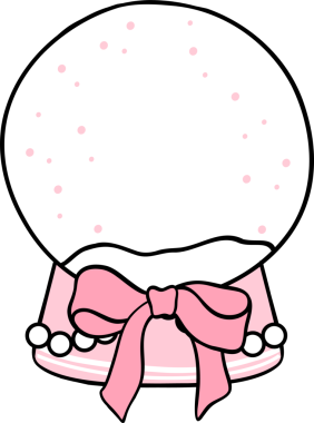 Coquette Coquette Noel 'i Boş Kar Küresi Yay çizgili pastel