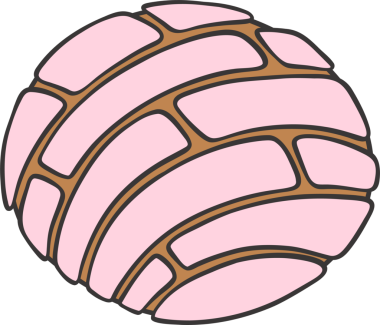 Şirin Pembe Pan Dulce Concha Meksika Tatlı Çizgi Filmleri