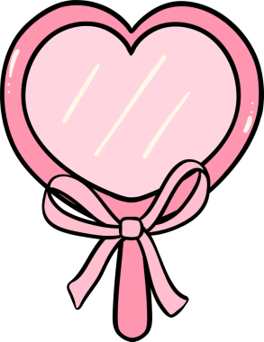 Kızsal şeyler Ayna Coquette pembe şeyler