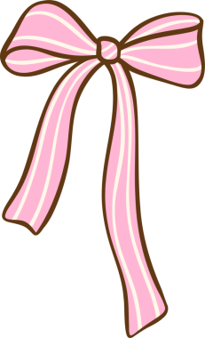 Tatlı kız kurdelesi pembe fiyonk karalaması