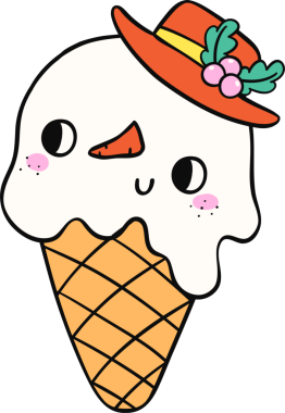 Sevimli Harika Yaz Noel 'i Erimiş Kardan adam dondurması çizgi film karikatürü