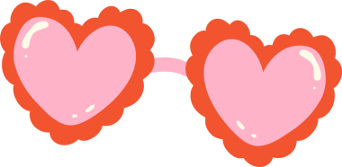 Şirin Retro Harika Kalp şeklinde Gözlükler