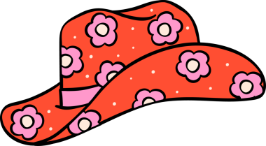 Disko Kovboyu Sevgililer Günü Şapka karalaması