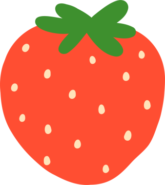 Şirin Çilek El Çizimi