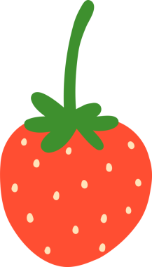 Sapı çizilmiş şirin çilek.