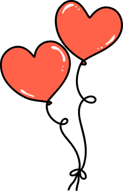 Sevimli Kalp Balonları karaladı