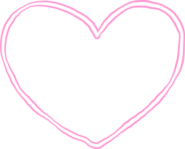 Karalamalı Kalp Çerçeve Taslak El Çizimi