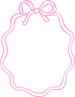 Yay Çizgili Kıvrık Dalgalı Oval Çerçeve