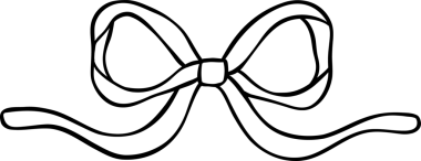 Retro Ribbon yay dekoratif sınır karalama renklendirme resmi