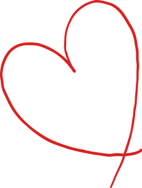 Valentine Heart Karalamalı El Çizimi