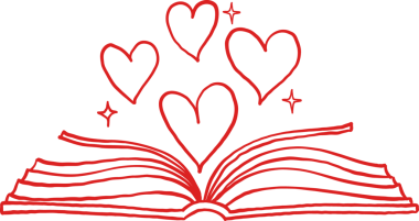 Kalpli Retro Valentine Açık Kitabı