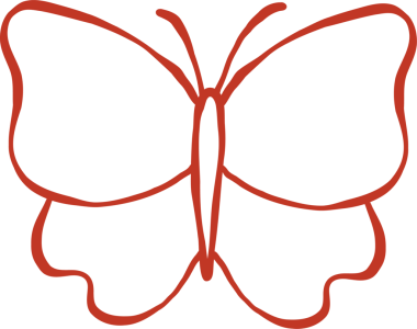 Retro Butterly Çizgi Çizgisi