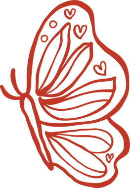 Retro Butterly Çizgi Çizgisi