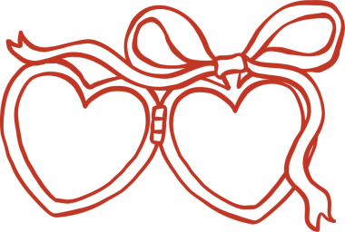 Vintage Heart Madalyonu Açık Doodle Taslak