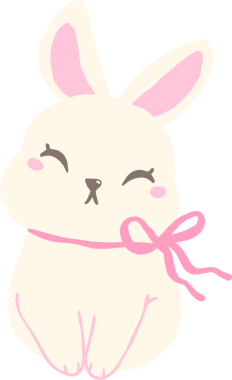 Şirin Gülümseyen Beyaz Tavşan Pembe Coquette Kurdelesi Tombul Yanaklı Tapılası Çizgi Filmi