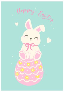 Coquette Mutlu Paskalya Tavşanı Yumurta Kaprisli Tavşan Çizgi Filmi Tasarımı