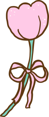 Kurdeleli Retro Pembe Laleler