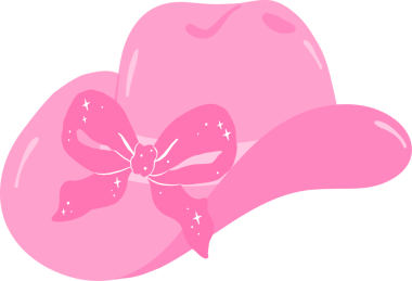 Retro Kovboy Kız Şapkalı Kurdele Yay Düz Tasarımlı