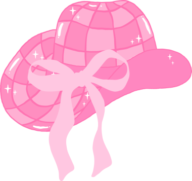 Pembe kurdeleli Coquette Disco Kovboy Kız Şapkası Düz Tasarım