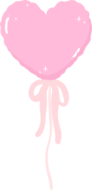 Coquette Doğumgünü Pembe Kalp Biçimli Balon Kurdeleli