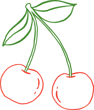 Retro Kiraz Hattı Minimal Çizgisi Sanat Elleri Çizimi Çizimi