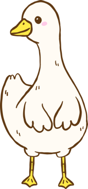 Şirin Aptal Kaz Ayakta Çizen El Çizimi Karalama