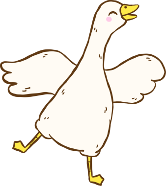 Şirin Aptal Kaz Oynak Çizgi Film El Çizimi Karalama