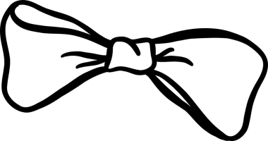 Şirin Kurdele Çizgisi Siyah ve Beyaz El Dekoratif