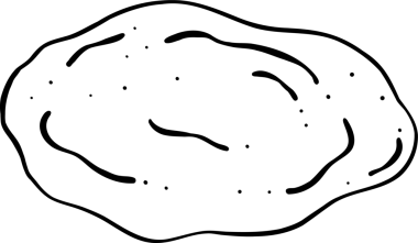 Şirin Su Havuzu Eli Kara Karalama Çizgisi Siyah ve Beyaz