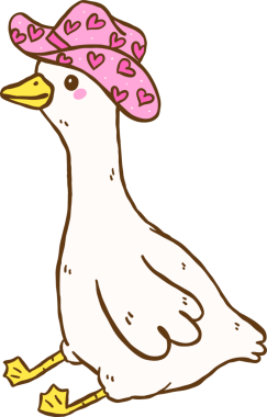 Şapşal Kaz Kovboyu Oturan el çizimi