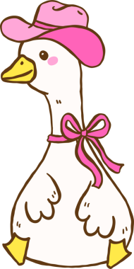 Şapşal Kaz Kovboy Kız Oturan el çizimi