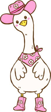 Aptal Kaz Kovboyu, kafa karıştırıcı el çizimi karalama