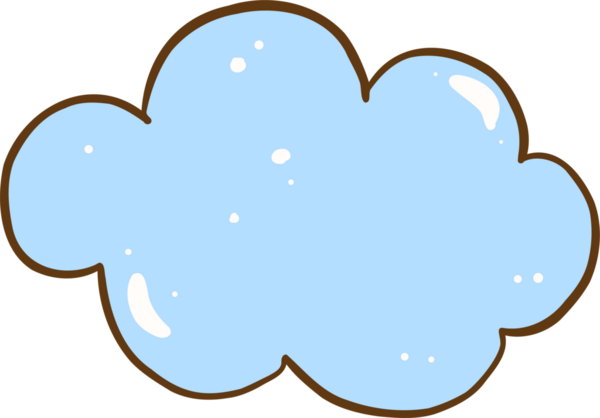 Yumuşak Bulut Basit El Çizimi