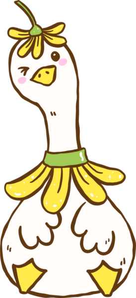 Şirin Aptal Kaz Bahar Çizgi Filmi El Çizimi